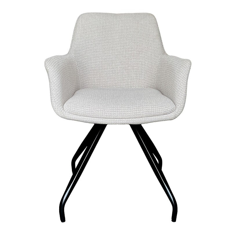 Duke eetkamerstoel beige stof in interieur eetkamer