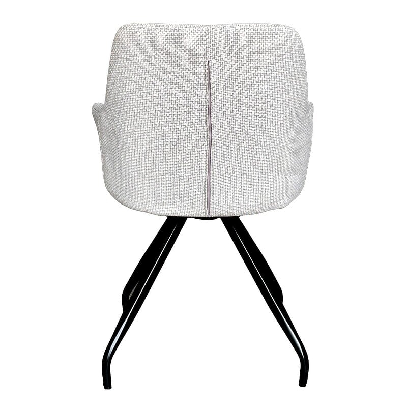 Duke eetkamerstoel beige stof textuur geweven