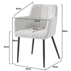 Bronco Greige stoel vanuit een andere hoek