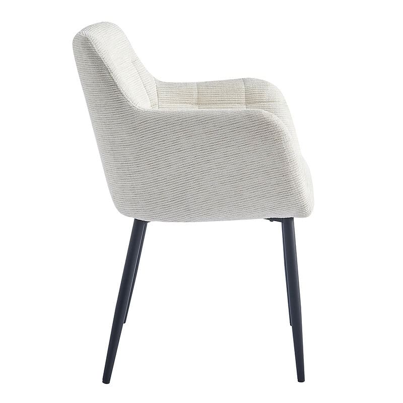 Bronco Sand stoel in beige in een eetkamer, comfortabel en stijlvol