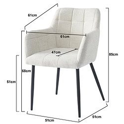 Bronco Sand stoel van Livingfurn in beige, comfortabel en stijlvol, vanuit boven