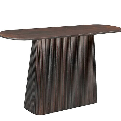 Detail van de Salvator Walnut tafel in bruin mangohout