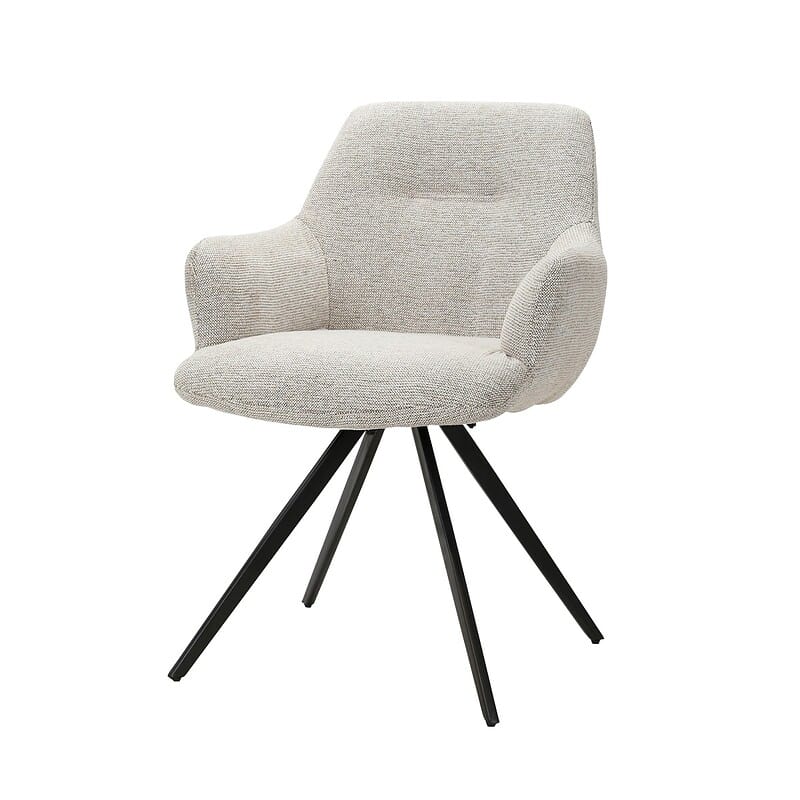 Detail Doreen eetkamerstoel beige stof