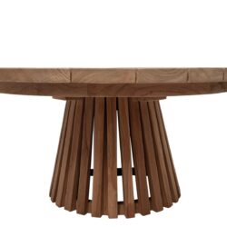 Textuur Cindo 80cm tuintafel, rond, naturel hout