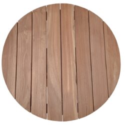 Cindo 80cm tuintafel van boven, rond, naturel hout