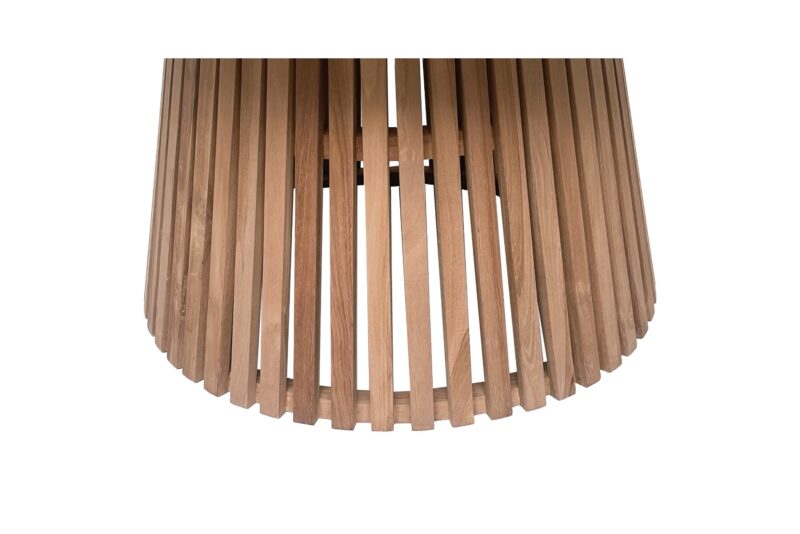 Tuintafel van Livingfurn in interieur, rond en in natuurlijk teakhout