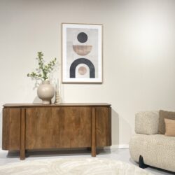 Salano 170 cm kast in natuurlijk hout met afwerking