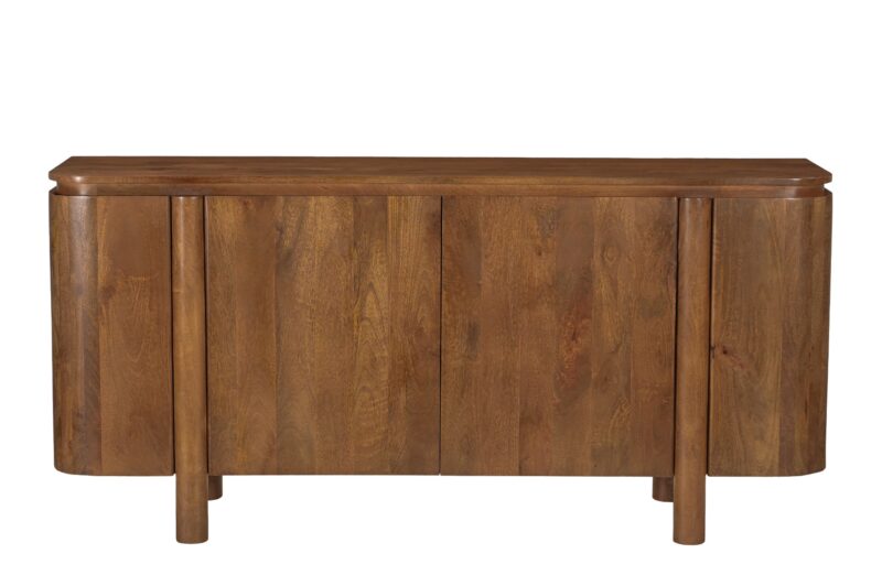 Detail van de Salano 170 cm kast in natuurlijk hout