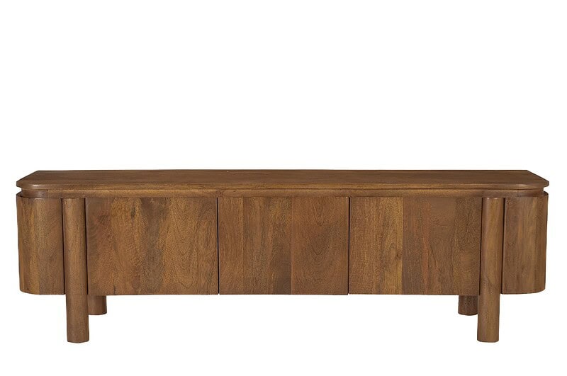 Detail van de Salano 170 cm kast in natuurlijk hout