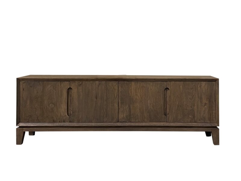 Detail van de handgrepen van het Cortez TV meubel