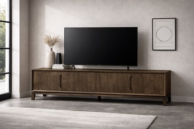 Cortez 210 cm TV-Möbel in einer Wohnumgebung