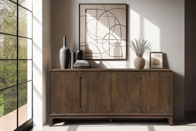 Cortez dressoir in interieur, bruin mangohout met Malta finish