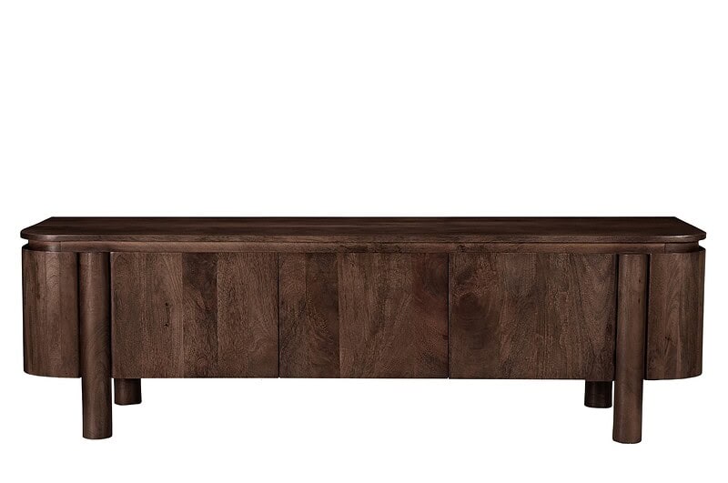 Salano Brown 170 cm kast met afgeronde details