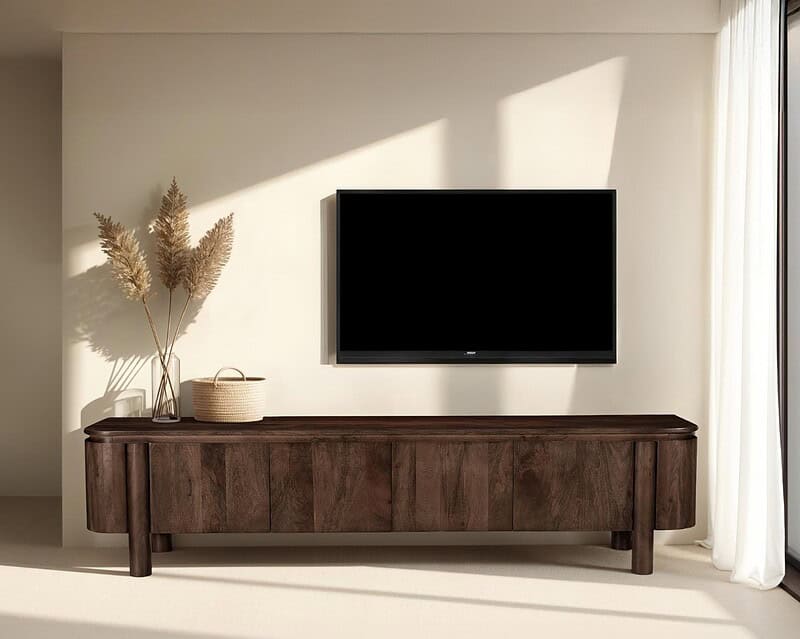 Salano Brown 210 cm kast, opvallende poten, strak design
