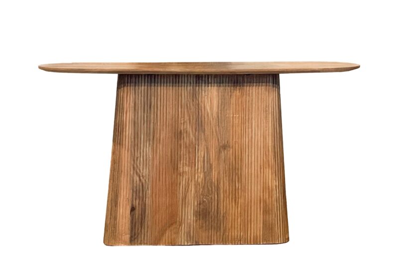 Textuur van het bruine mangohout van de Salvator side table