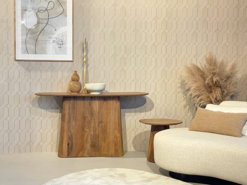 Ovale tafel Salvator 140cm van Livingfurn vanuit een ander perspectief