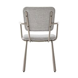 Detail van armleuning van Brix Finn Beige eetkamerstoel