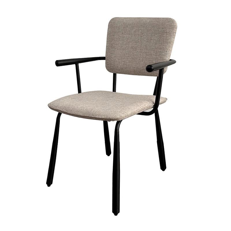 Detail van het stalen onderstel van de Brix Finn Black eetkamerstoel