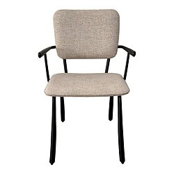 Textuur van de beige stof van de Brix Finn Black eetkamerstoel