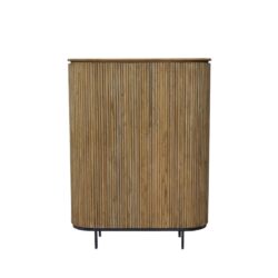 Textuur van het natuurlijke teakhout van de Lausanne 150cm kast