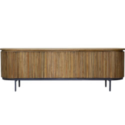 Detail van de ovale vorm van de Lausanne kast