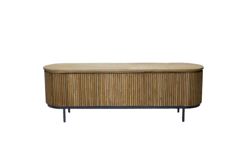 Textuur van het natuurlijke teakhout van de Lausanne kast