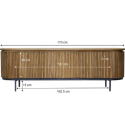 Detail van de greeploze deuren van de Lausanne kast