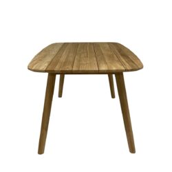 Lugano 240cm tuinmeubel in een tuin, natuurlijk hout, teakhout