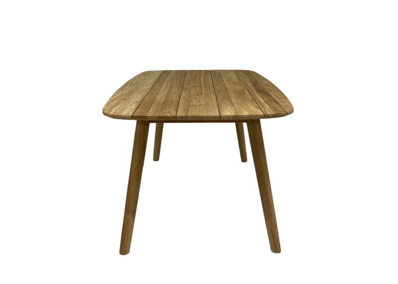 Lugano 240cm tuinmeubel in een tuin, natuurlijk hout, teakhout