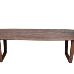 Textuur van het mangohout van de Cortez eetkamertafel