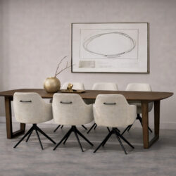 Cortez eetkamertafel van een andere kant, Malta finish