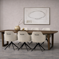 Cortez eetkamertafel van een andere kant, Malta finish