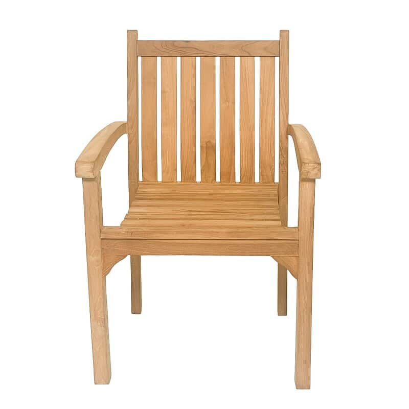 Textuur van het teakhout van de tuinstoel Marco, natuurlijke schoonheid