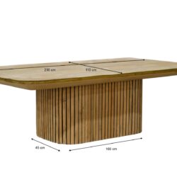 Lausanne 230cm eetkamertafel met minimalistische afwerking