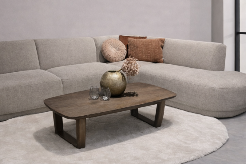 Cortez salontafel vanonder bruin mangohout Malta finish