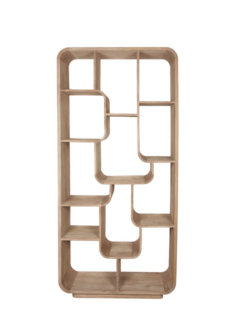 Textuur Brix Logan Almond boekenkast bruin mangohout