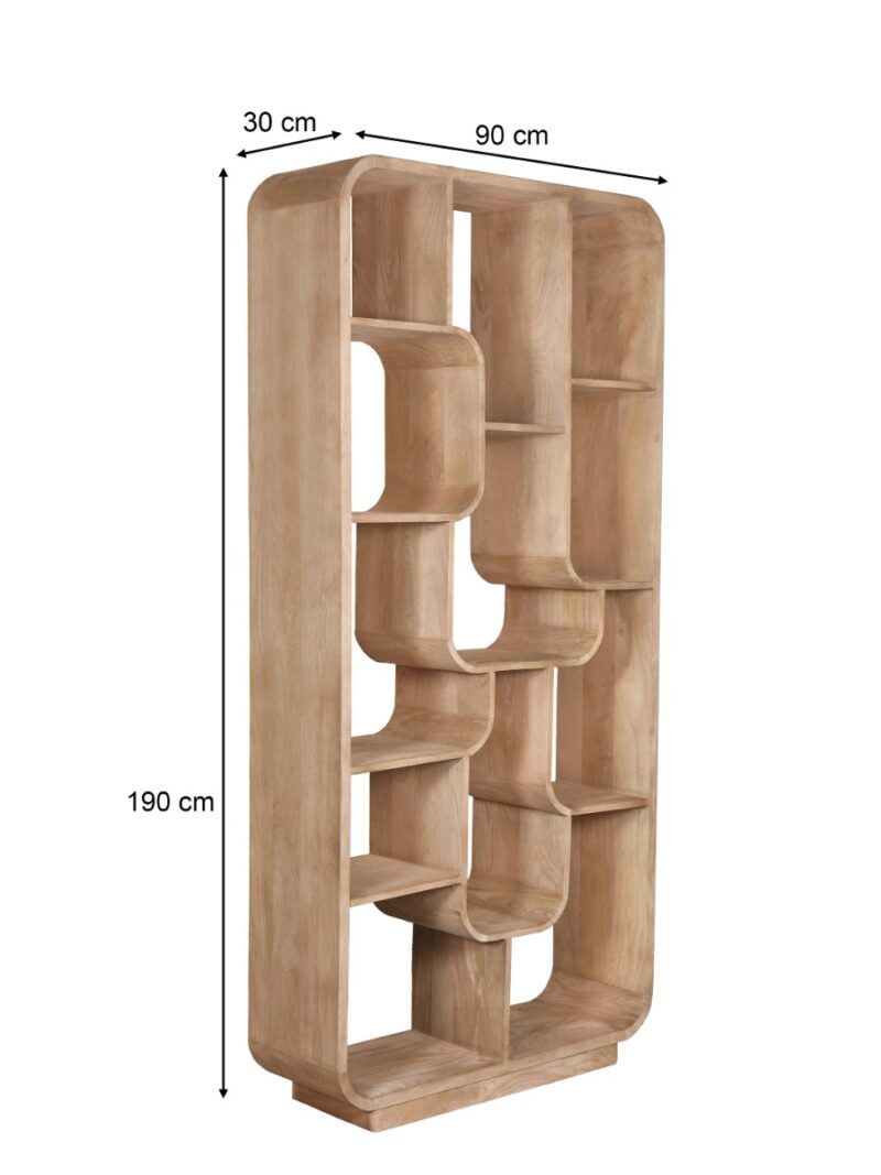 Afwerking Brix Logan Almond boekenkast bruin mangohout