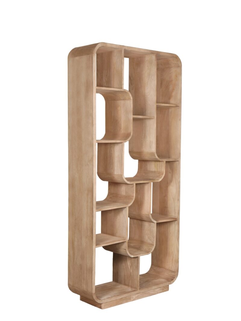 Detail Brix Logan Almond boekenkast bruin mangohout