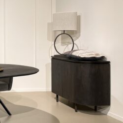 Tobago Espresso 115cm kast in bruin eikenhout fineer met schuifdeuren