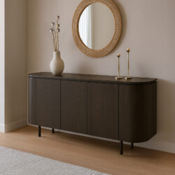 Tobago Espresso kast 170cm, top view, bruin eikenhout fineer