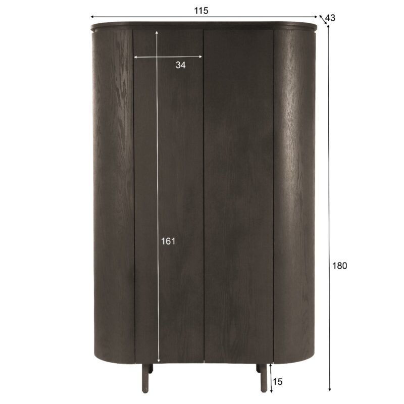 Tobago Espresso 180cm