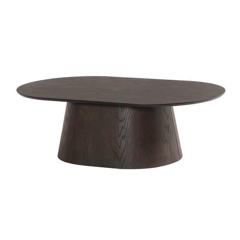 Textuur eikenhout fineer Novero Espresso Oval tafel