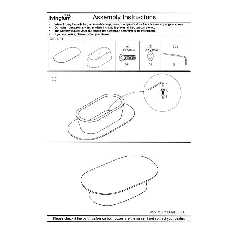 Novero Espresso Oval 120cm