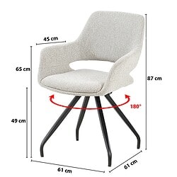 Capp eetkamerstoel beige vanaf bovenaf