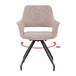 Textuur gecoat staal Capp eetkamerstoel