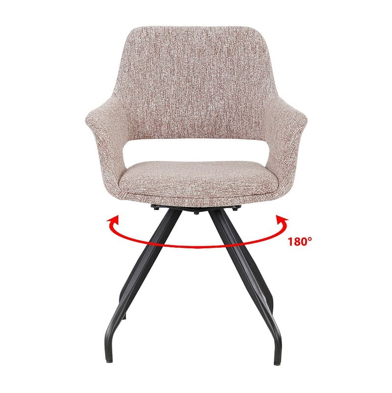 Textuur gecoat staal Capp eetkamerstoel