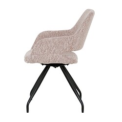 Capp eetkamerstoel in eetkamer setting roze stof