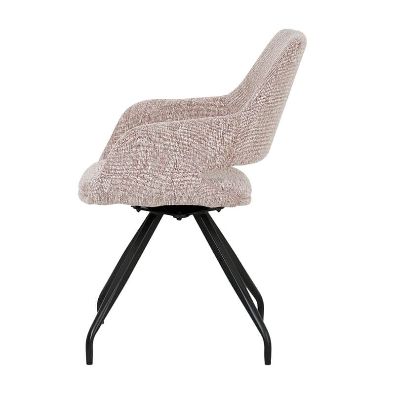 Capp eetkamerstoel in eetkamer setting roze stof