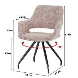 Capp eetkamerstoel detail kuip roze stof