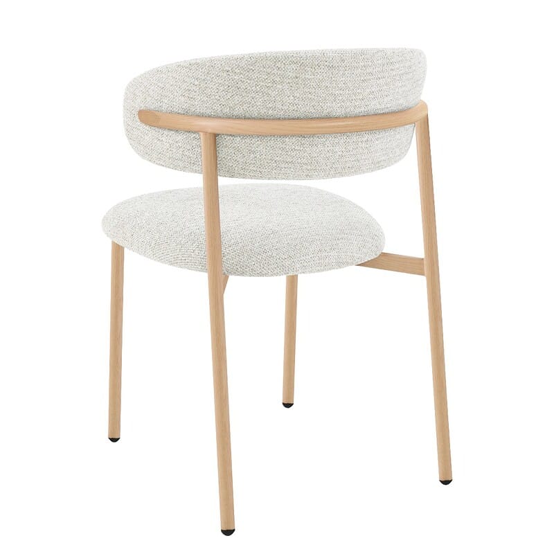 Detail van de afgeronde rugleuning